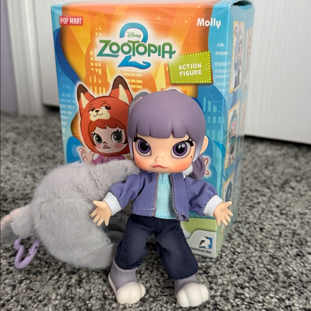 Disney Pop MART Zootopia 2 Molly Doll with Gray Bunny Hat - Picture 7 of 7